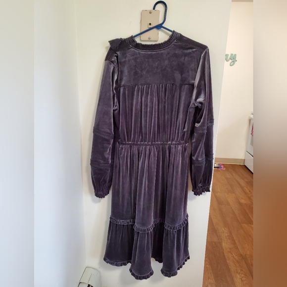 🆕 Kate and Sam Velvet Ruffle Dress SZ large - Picture 2 of 4